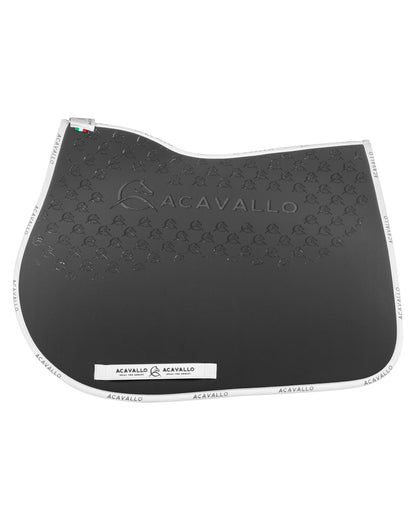Acavallo Jumping Saddle Pad CW-CS Bamboo Silicone Grip Smoke Dore/White