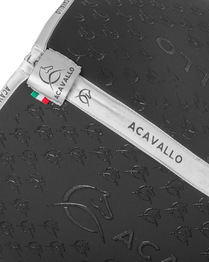 Acavallo Jumping Saddle Pad CW-CS Bamboo Silicone Grip Smoke Dore/White
