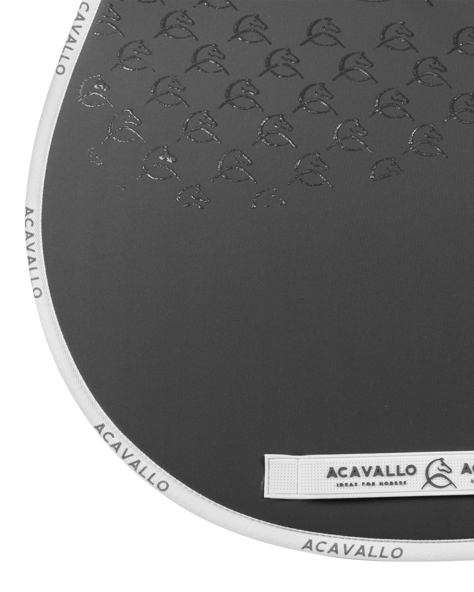 Acavallo Jumping Saddle Pad CW-CS Bamboo Silicone Grip Smoke Dore/White