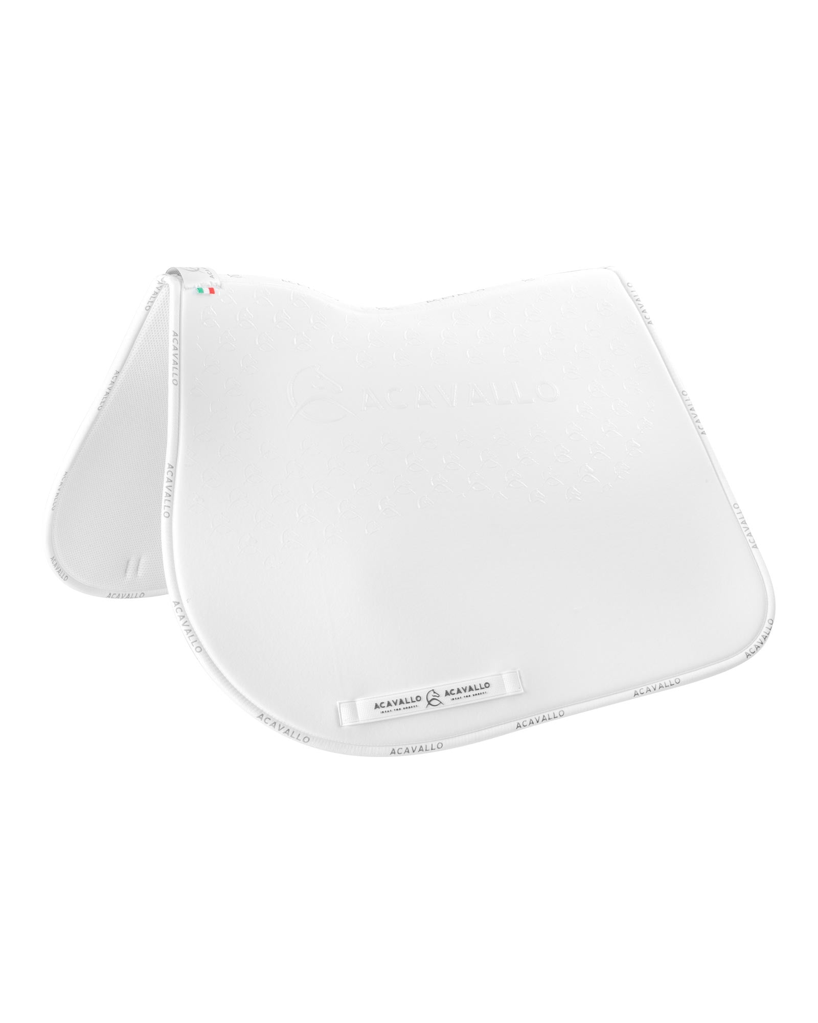 Acavallo Jumping Saddle Pad CW-CS Bamboo Silicone Grip White/White
