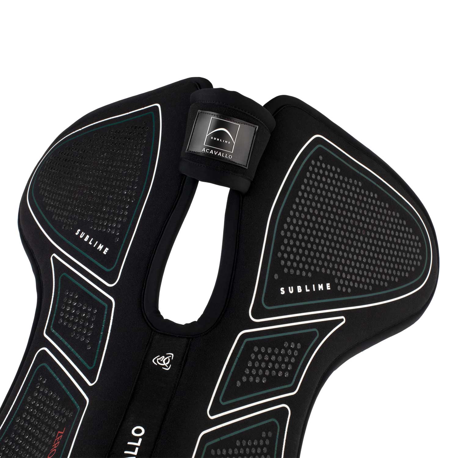 Acavallo Sublime Zero Impact Pad Memory Foam Wither Free Front Riser Black