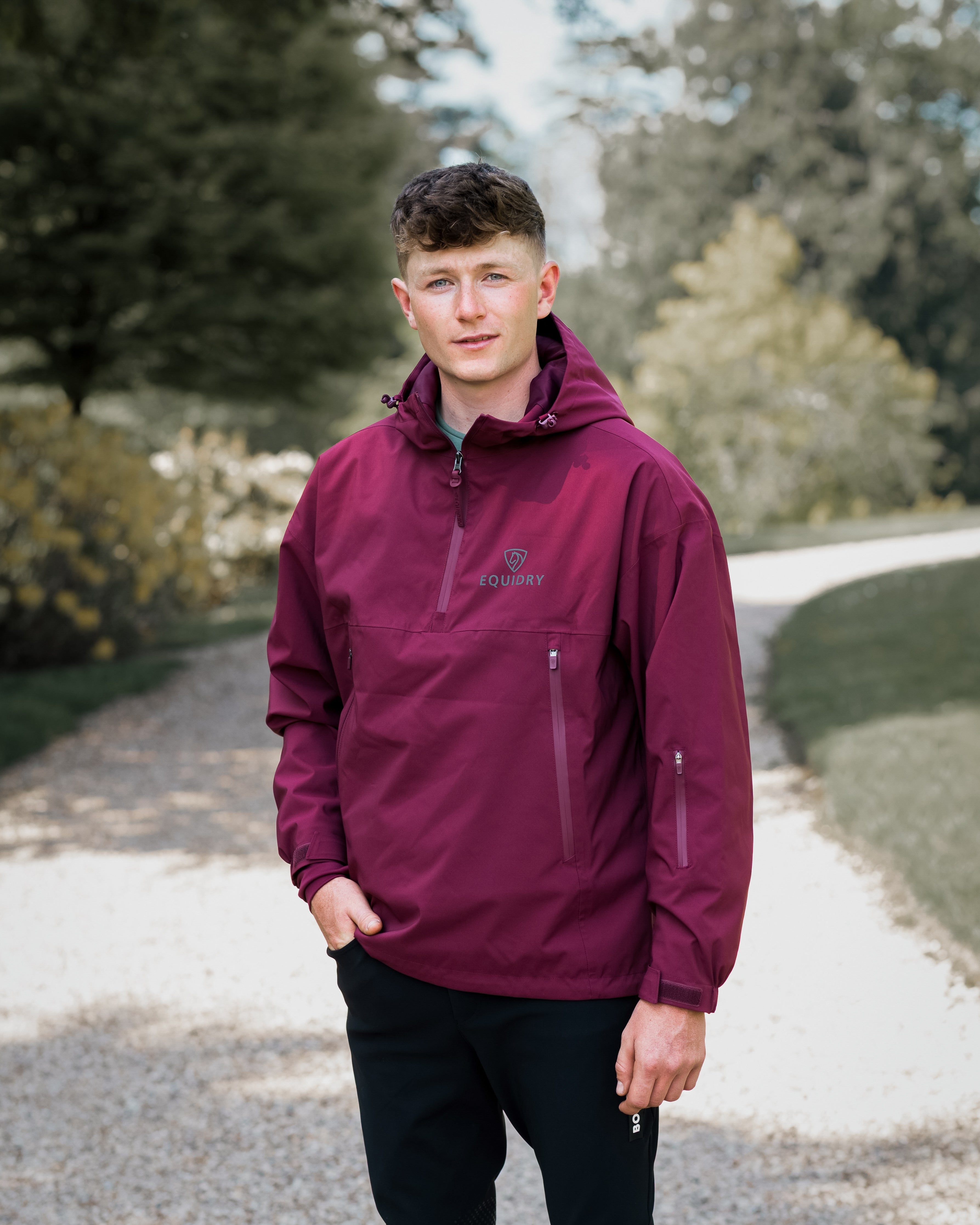 EQUIDRY Men's Storm Smock Burgundy