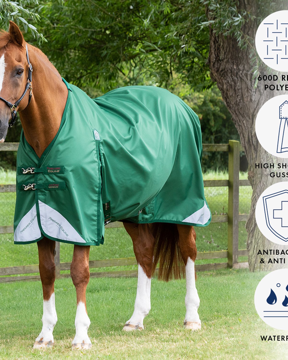 Premier Equine Akoni 0g Original Turnout Rug Green