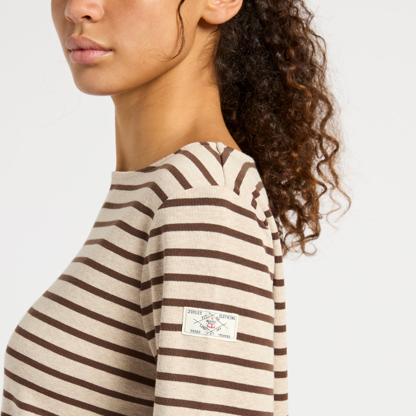 JOULES HARBOUR Breton Boat Neck Top: Striped Cotton Shirt from Equiflair Saddlery. Women's Nautical Fashion, Relaxed Fit.