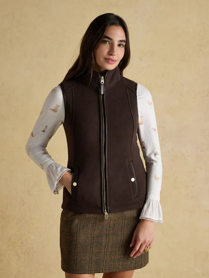 Joules Heritage Brown Regular Fleece Gilet