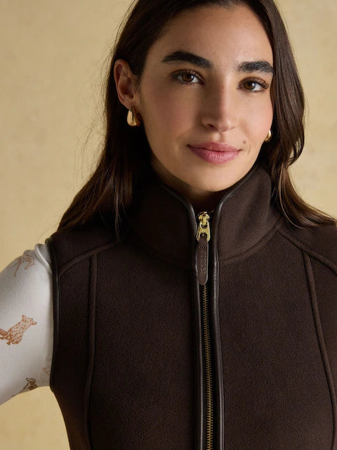 Joules Heritage Brown Regular Fleece Gilet