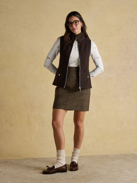 Joules Heritage Brown Regular Fleece Gilet