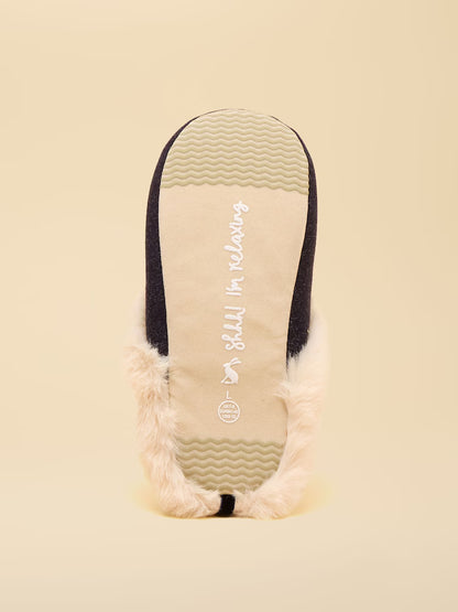 Joules Slippet Luxe Navy Dog Slippers
