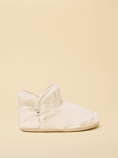 Joules Cabin Luxe Cream Slipper Boot