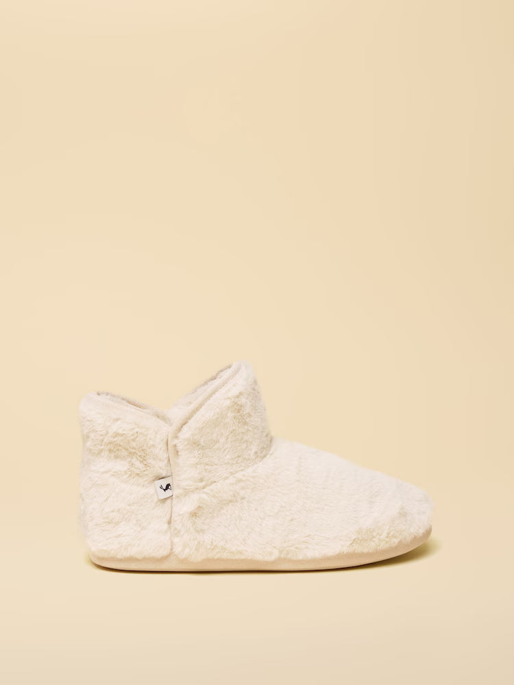 Joules Cabin Luxe Cream Slipper Boot