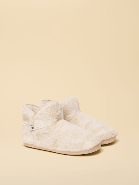 Joules Cabin Luxe Cream Slipper Boot