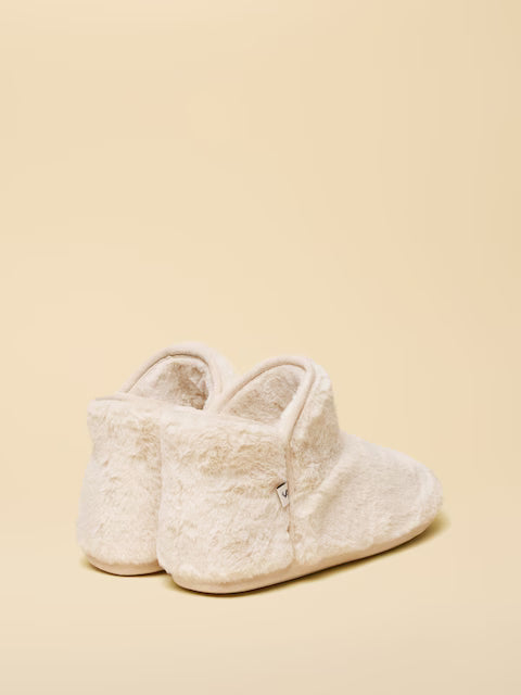 Joules Cabin Luxe Cream Slipper Boot