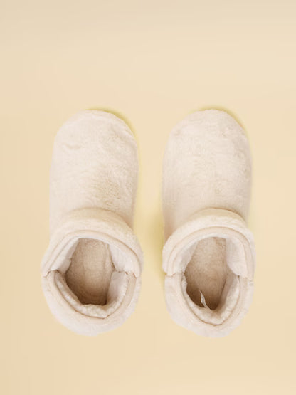 Joules Cabin Luxe Cream Slipper Boot