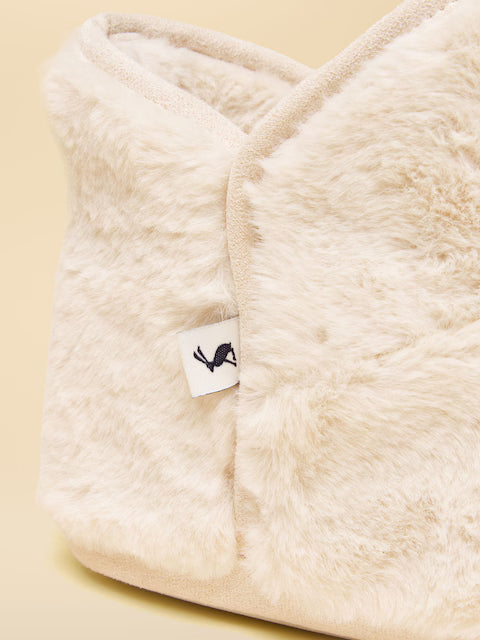 Joules Cabin Luxe Cream Slipper Boot