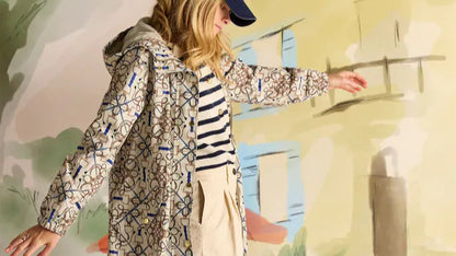 Joules Holkham Horse Tack Stone Waterproof Packable Raincoat: Stylish & Practical Recycled Polyester Rain Gear