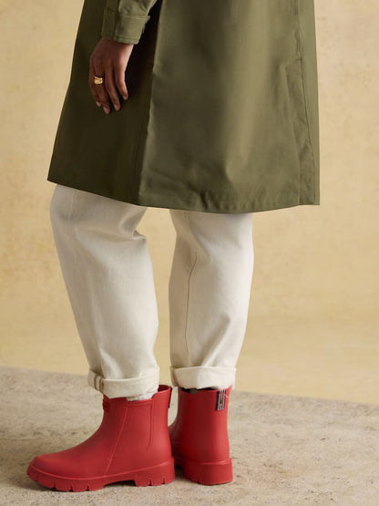 Joules Rainaway Khaki Green Lightweight Waterproof Longline Raincoat with Hood