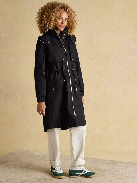 Joules Elbridge Black Waterproof Coat with Hood | Equiflair Saddlery