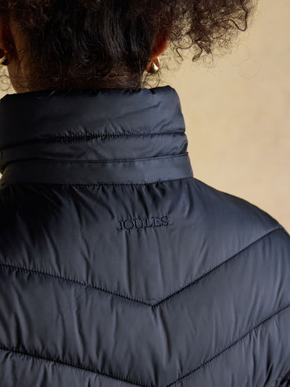 Joules Pembury Navy Showerproof Longline Padded Coat with Hood