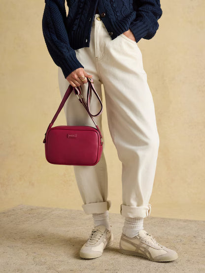 JOULES Trent Berry Red Cross Body Bag - Equiflair Women's Fashion - Stylish Red Bag for Everyday
