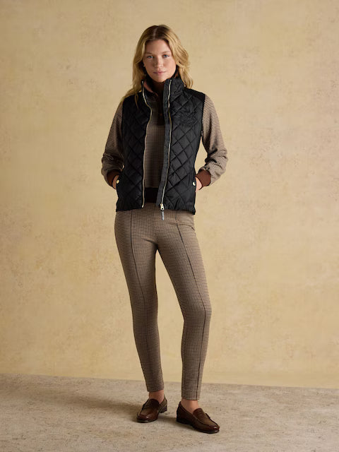 Joules Braemar Luxe Black Showerproof Diamond Quilted Gilet