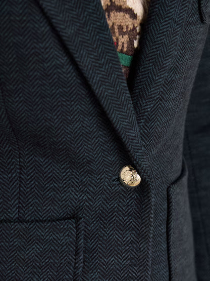 Joules Albury Navy Cotton Rich Blazer