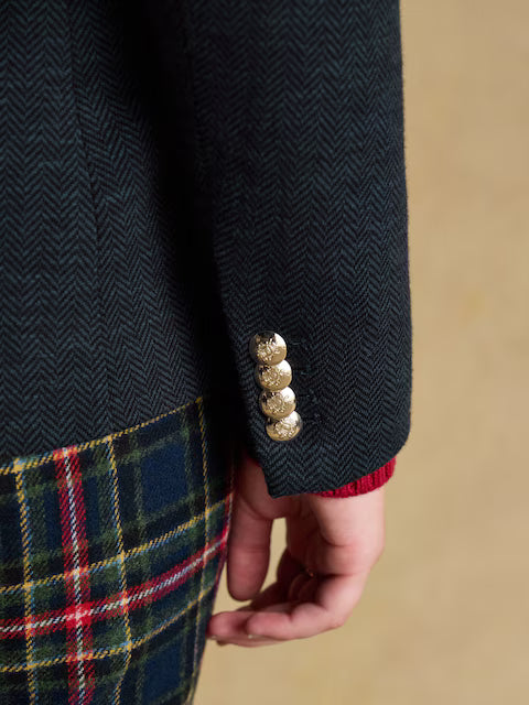 Joules Albury Navy Cotton Rich Blazer