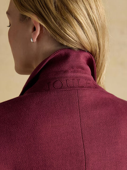 Joules Albury Burgundy Red Cotton Rich Blazer