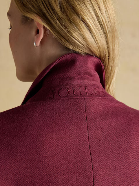 Joules Albury Burgundy Red Cotton Rich Blazer