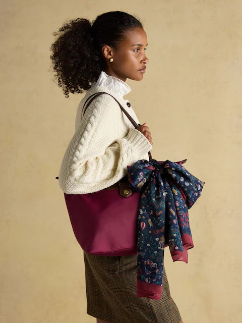 JOULES ABBERTON Navy Scarf: Lightweight Printed Scarf.  Stylish Scarf for Women - Equiflair Saddlery.