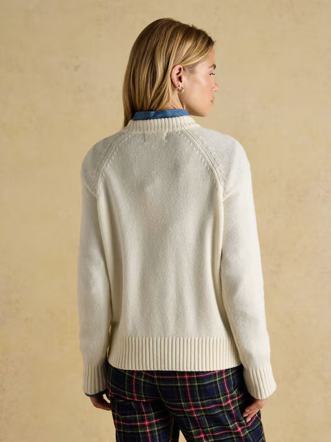Joules Jonty Skiing Intarsia Cotton-Rich Crew Neck Jumper