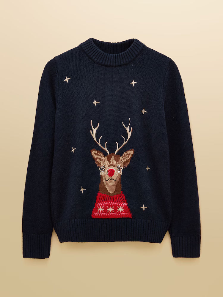 Joules Noelle Reindeer Navy
