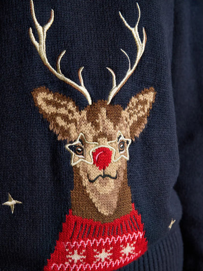 Joules Noelle Reindeer Navy