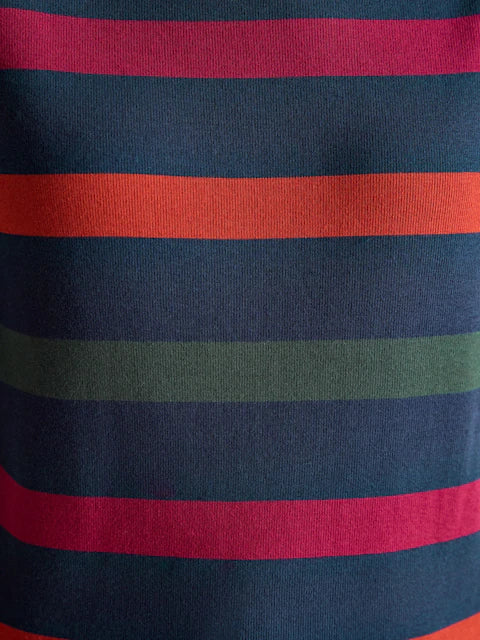 Joules Harbour Navy Boat Neck 100% Cotton Breton Top