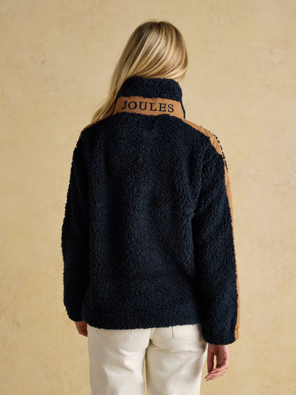Joules Tilly Navy Quarter Zip Borg Fleece