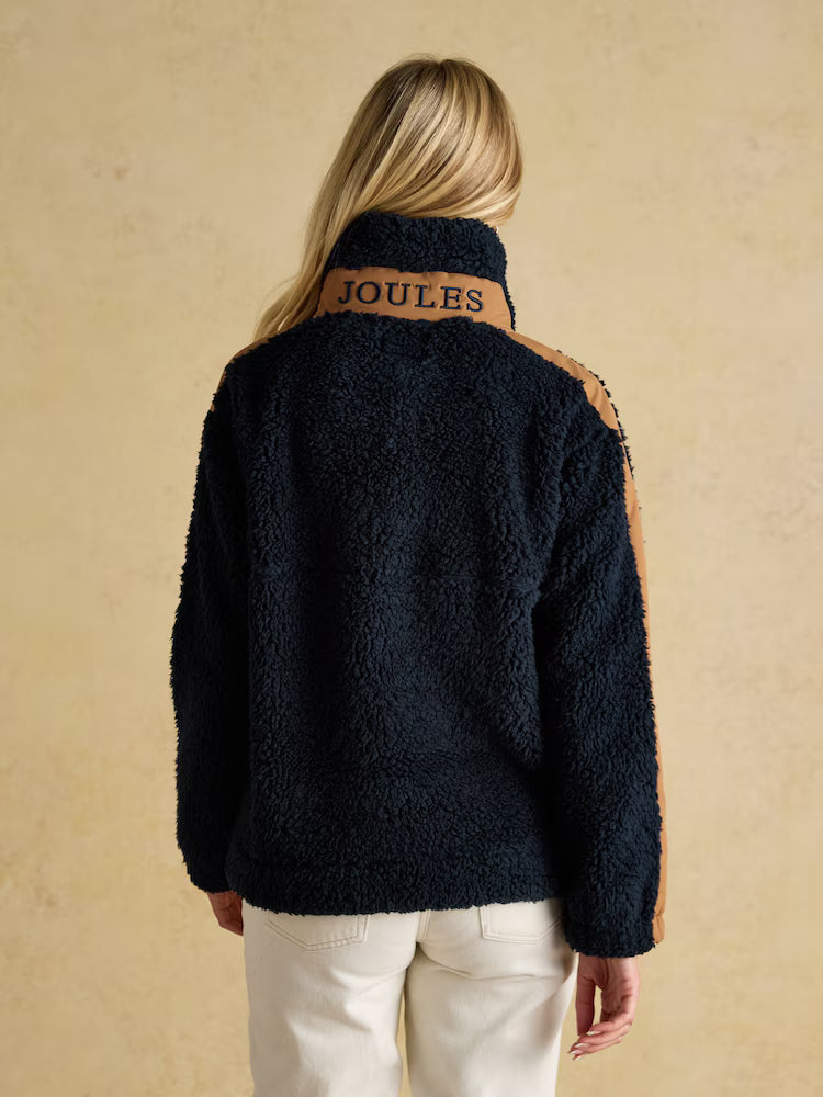 Joules Tilly Navy Quarter Zip Borg Fleece