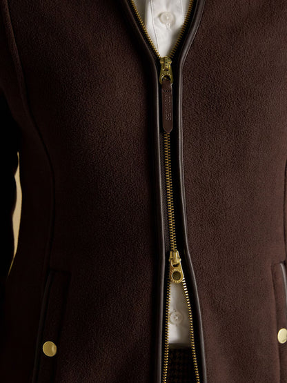 Joules Heritage Chocolate Regular Zip Through Fleece