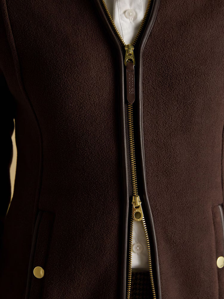 Joules Heritage Chocolate Regular Zip Through Fleece