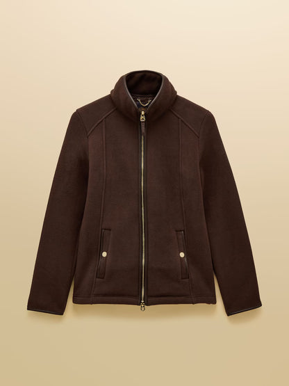 Joules Heritage Chocolate Regular Zip Through Fleece