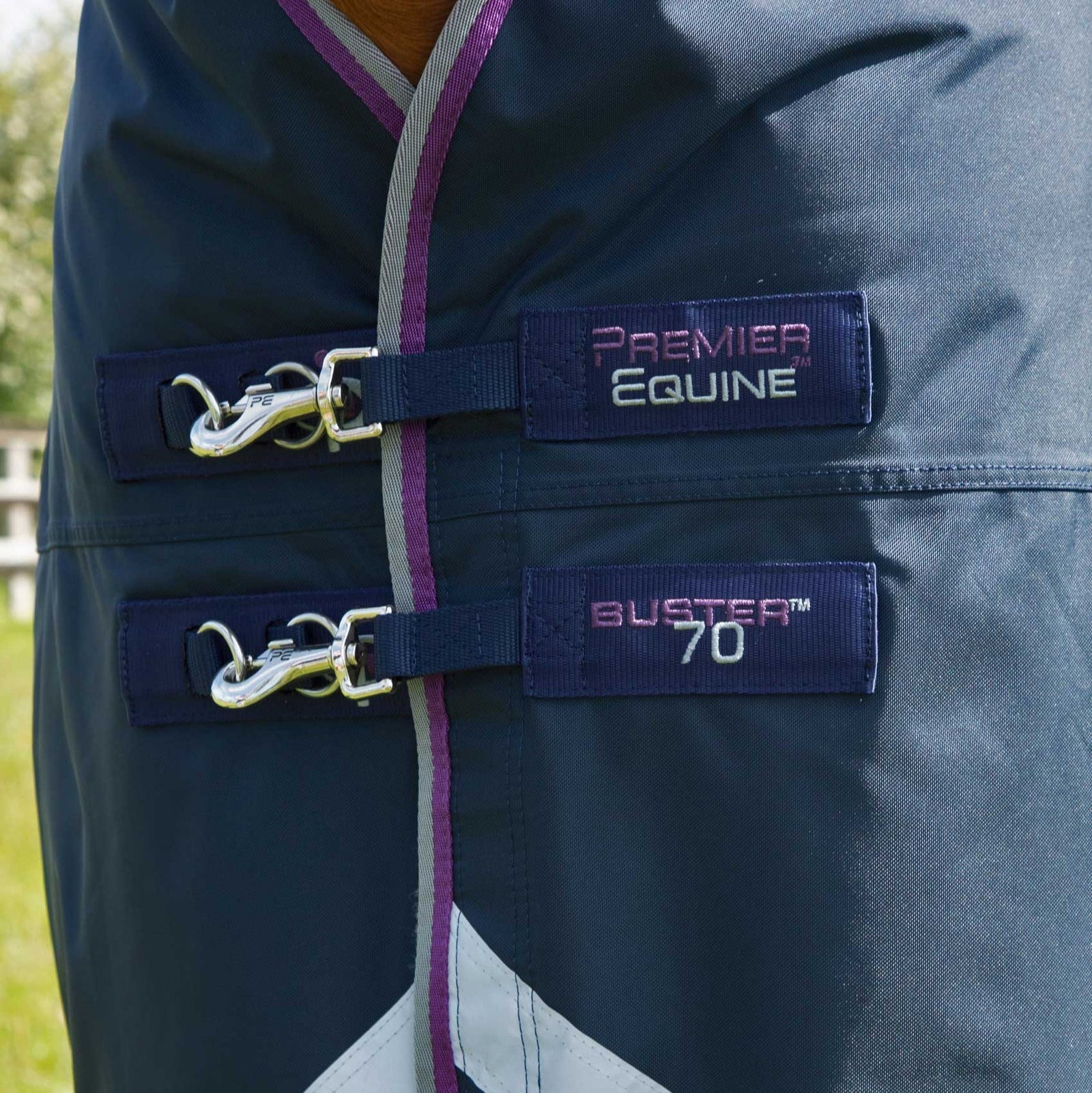 Premier Equine Buster 70g Turnout Rug with Classic Neck Cover Navy