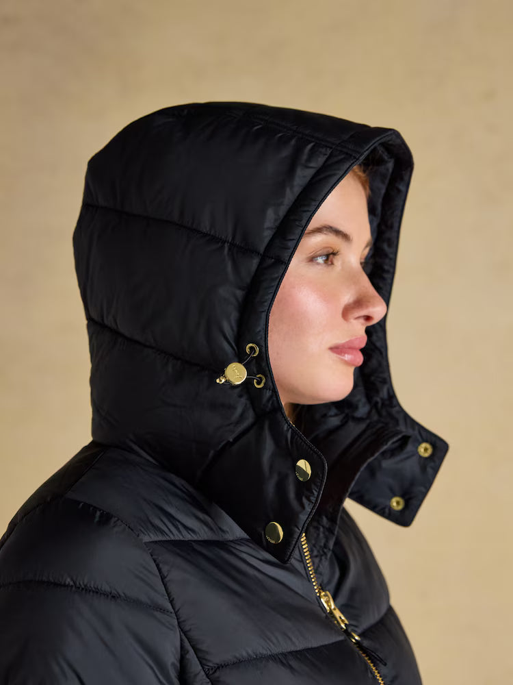 Joules Hadlow Navy Showerproof Padded Coat with Hood