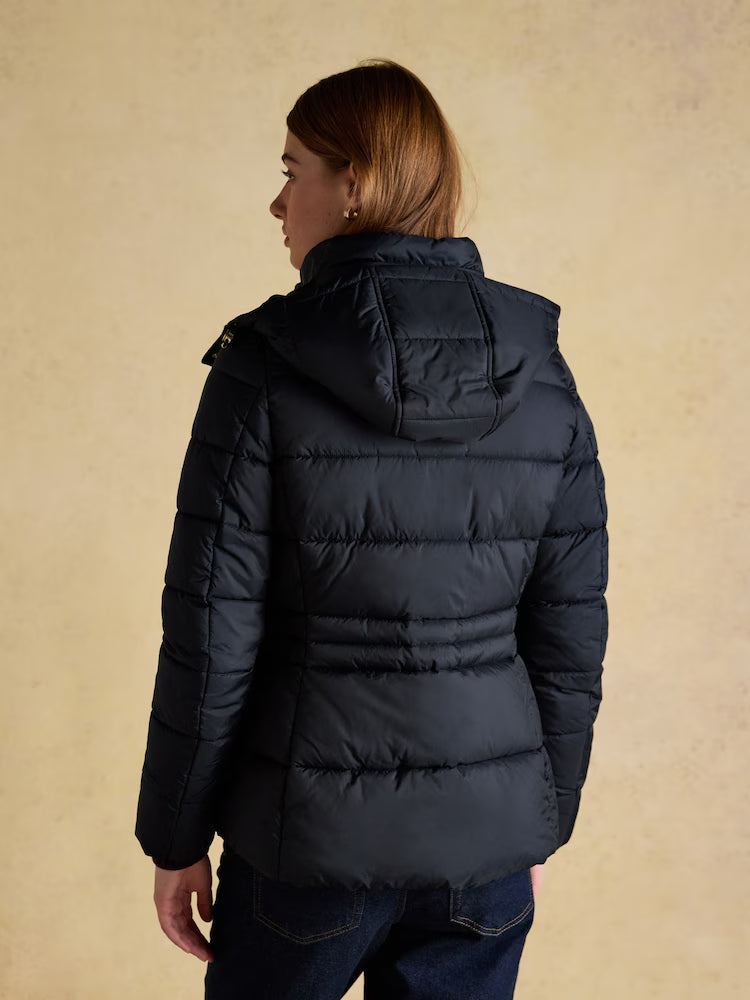 Joules Hadlow Navy Showerproof Padded Coat with Hood