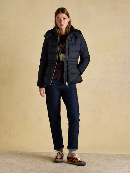 Joules Hadlow Navy Showerproof Padded Coat with Hood