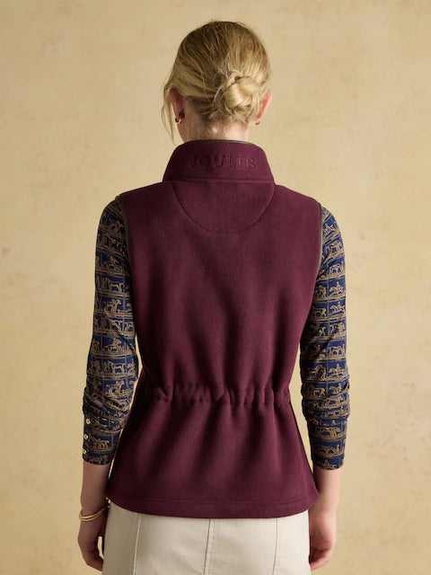Joules Heritage Red Fleece Gilet - Women's Country Style Vest from Equiflair Saddlery