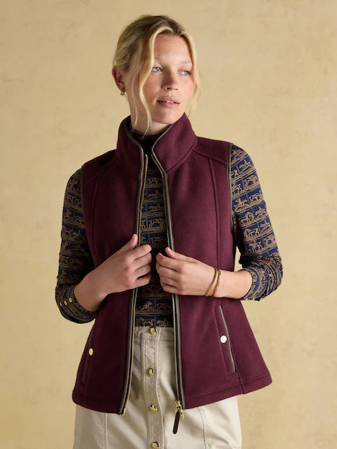 Joules Heritage Red Fleece Gilet - Equiflair Saddlery Countryside Heritage Gilet