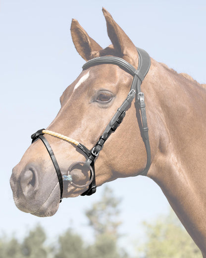 Acavallo Rope Flash Noseband Black