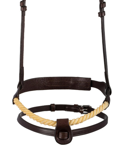 Acavallo Rope Flash Noseband Dark Brown