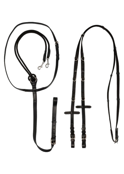 Acavallo Thiedemann Reins Tubular Nylon Black