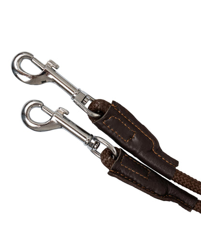 Acavallo Thiedemann Reins Tubular Nylon Dark Brown