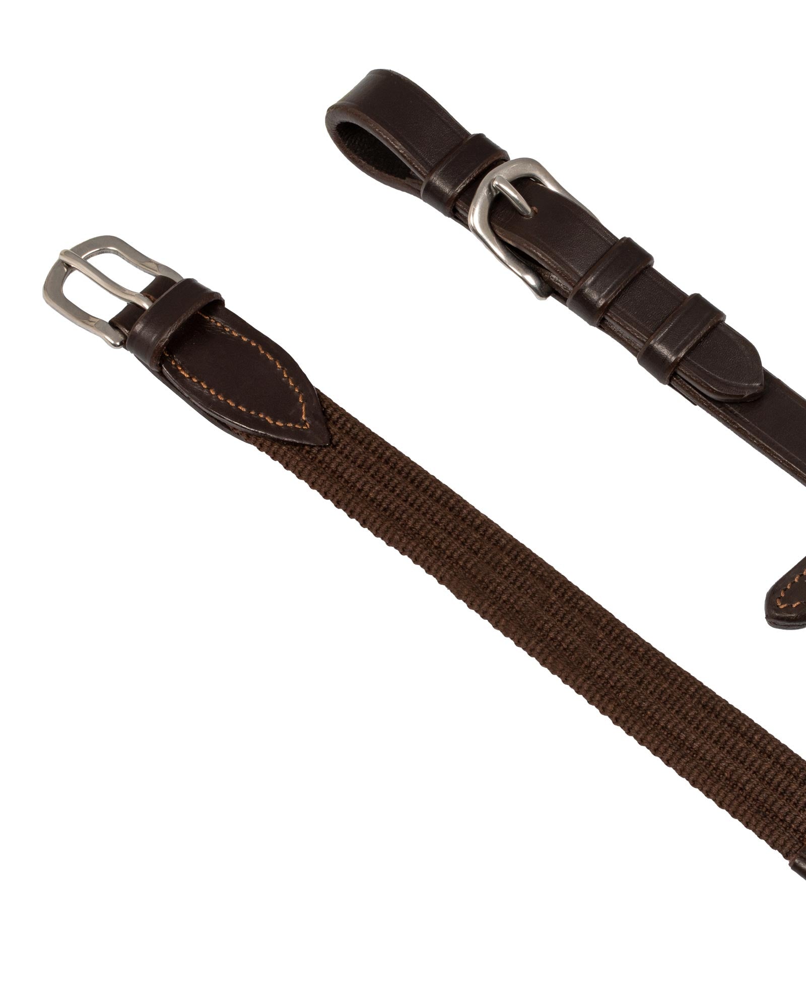 Acavallo Thiedemann Reins Tubular Nylon Dark Brown