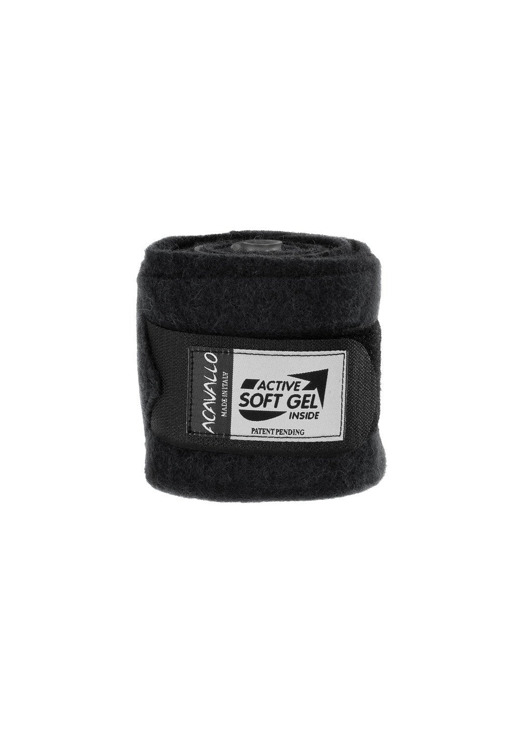 Acavallo Virgin Wool Bandages Classic Gel Black